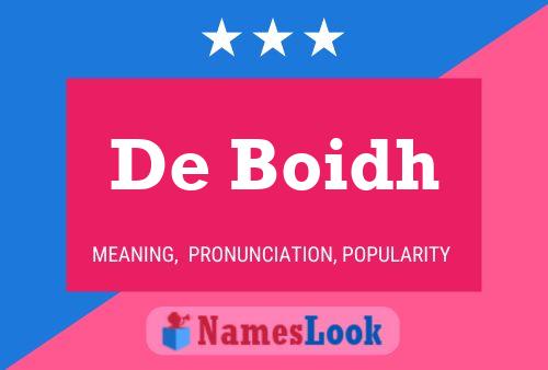 Póster del nombre De Boidh