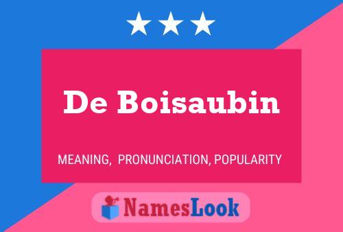 Póster del nombre De Boisaubin