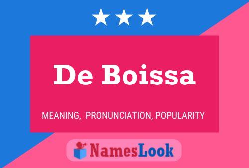 Póster del nombre De Boissa