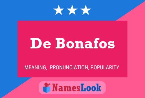 Póster del nombre De Bonafos