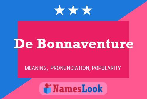 Póster del nombre De Bonnaventure