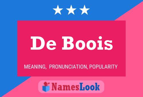 Póster del nombre De Boois