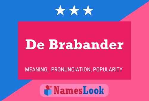 Póster del nombre De Brabander