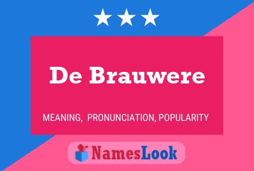 Póster del nombre De Brauwere