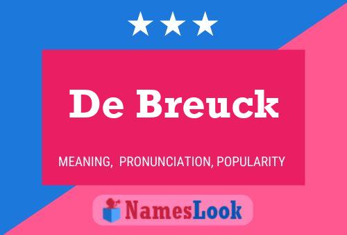 Póster del nombre De Breuck