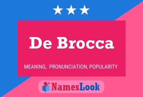 Póster del nombre De Brocca