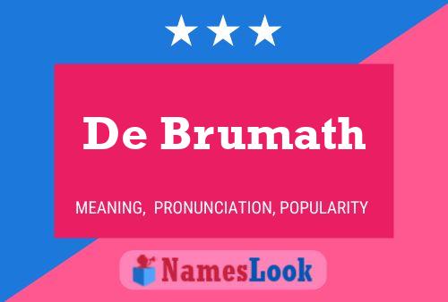 Póster del nombre De Brumath