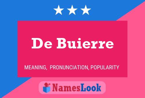 Póster del nombre De Buierre