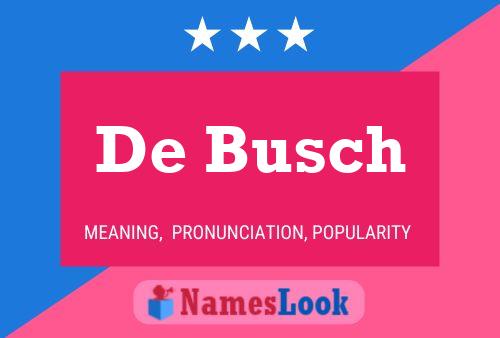 Póster del nombre De Busch