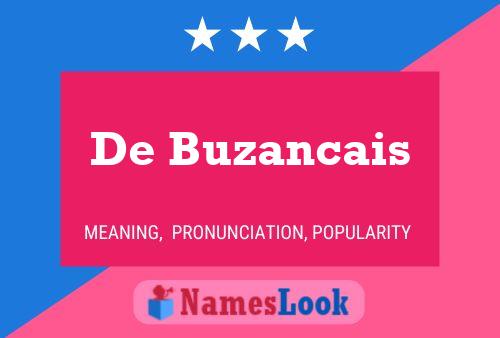 Póster del nombre De Buzancais