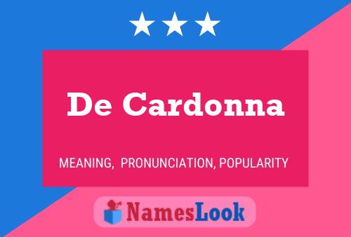 Póster del nombre De Cardonna