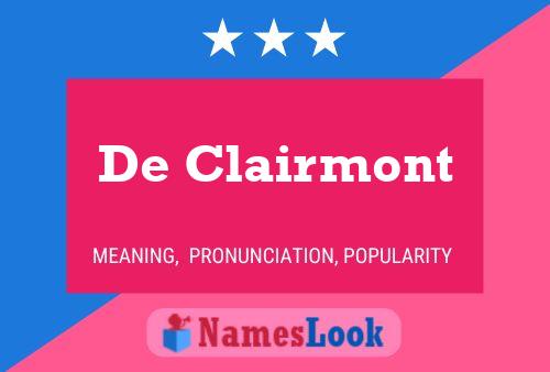 Póster del nombre De Clairmont