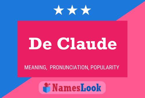 Póster del nombre De Claude