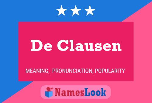 Póster del nombre De Clausen