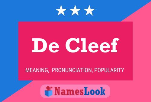 Póster del nombre De Cleef