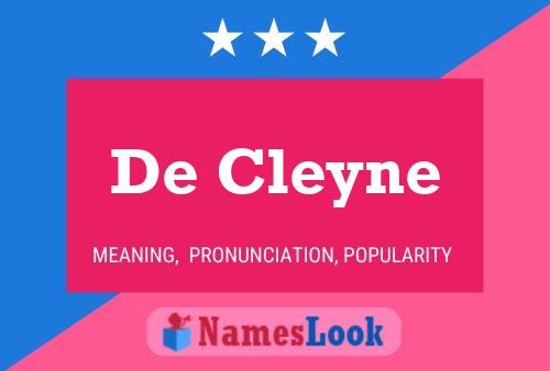 Póster del nombre De Cleyne