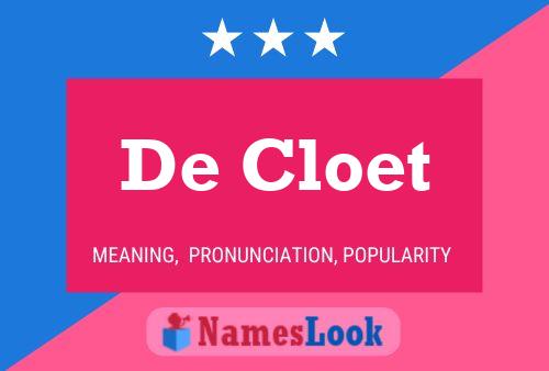 Póster del nombre De Cloet