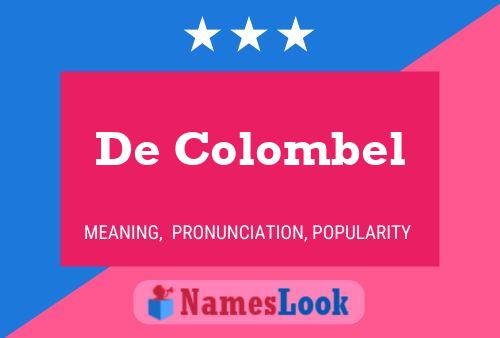 Póster del nombre De Colombel