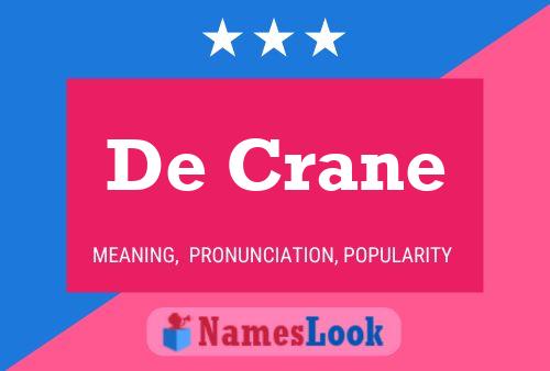 Póster del nombre De Crane