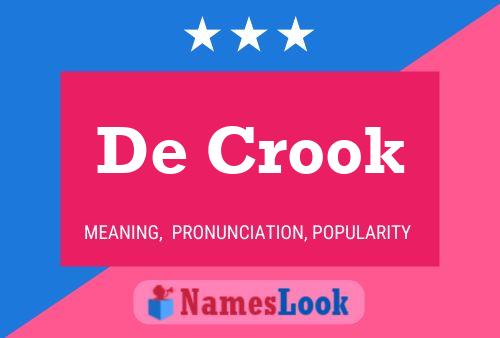 Póster del nombre De Crook