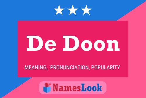 Póster del nombre De Doon