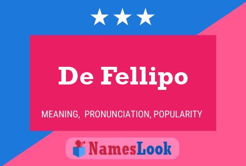 Póster del nombre De Fellipo