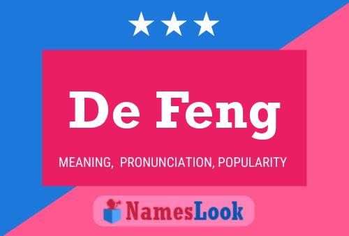 Póster del nombre De Feng