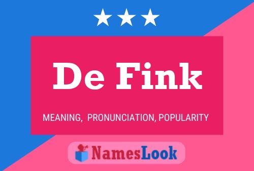 Póster del nombre De Fink