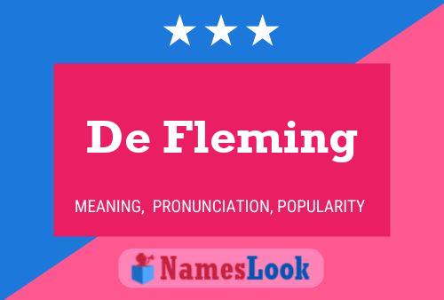 Póster del nombre De Fleming