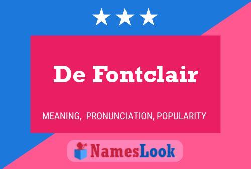 Póster del nombre De Fontclair