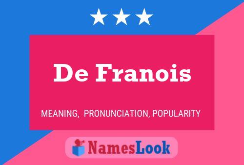 Póster del nombre De Franois