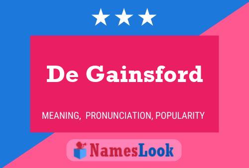 Póster del nombre De Gainsford