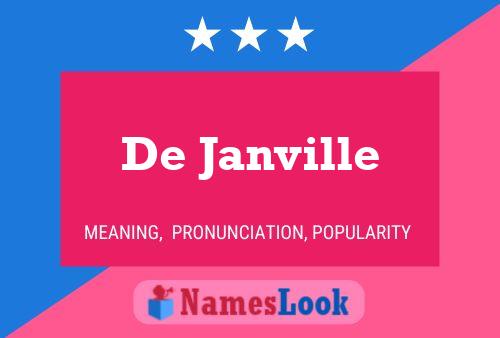 Póster del nombre De Janville