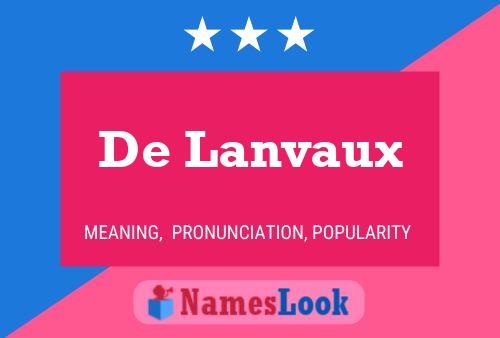 Póster del nombre De Lanvaux