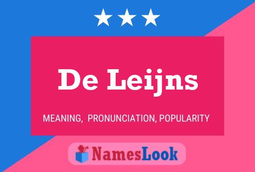 Póster del nombre De Leijns