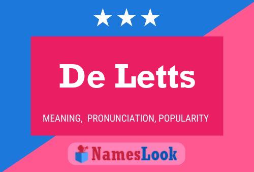 Póster del nombre De Letts