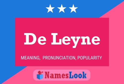 Póster del nombre De Leyne