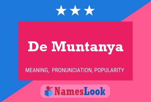 Póster del nombre De Muntanya