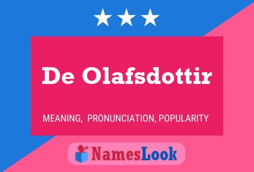 Póster del nombre De Olafsdottir