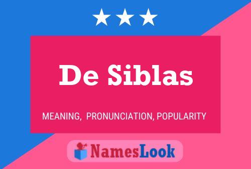 Póster del nombre De Siblas