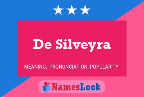 Póster del nombre De Silveyra