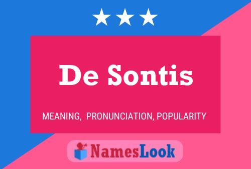 Póster del nombre De Sontis