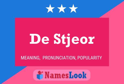 Póster del nombre De Stjeor