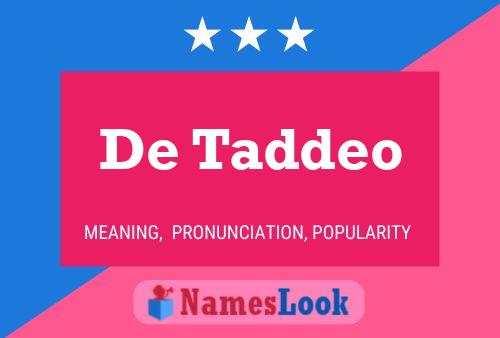 Póster del nombre De Taddeo