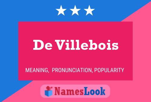 Póster del nombre De Villebois