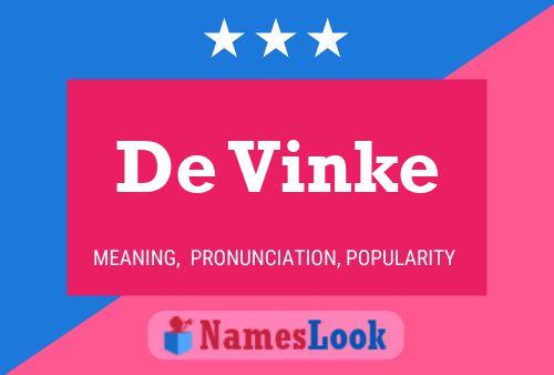 Póster del nombre De Vinke