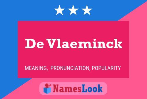 Póster del nombre De Vlaeminck