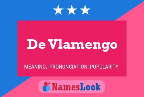 Póster del nombre De Vlamengo