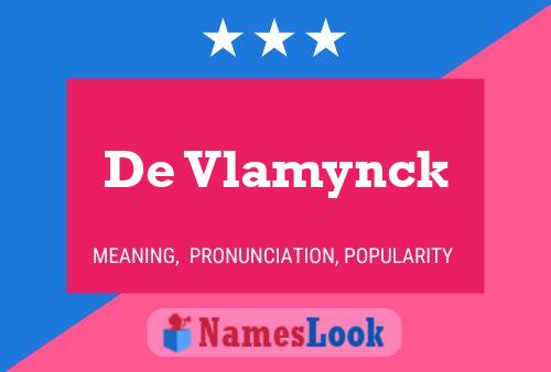 Póster del nombre De Vlamynck