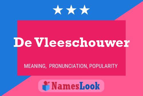 Póster del nombre De Vleeschouwer